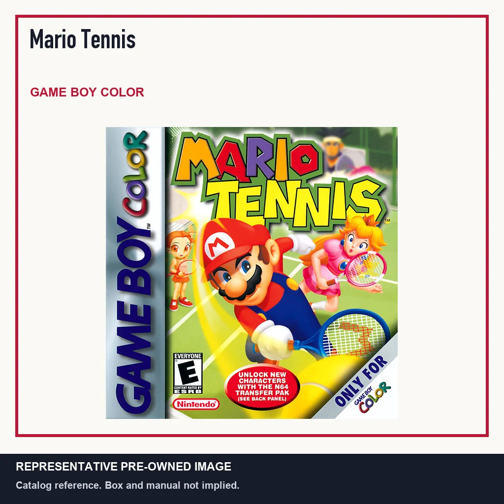 Representative pre-owned Mario Tennis (Game Boy Color), minimal product layout.