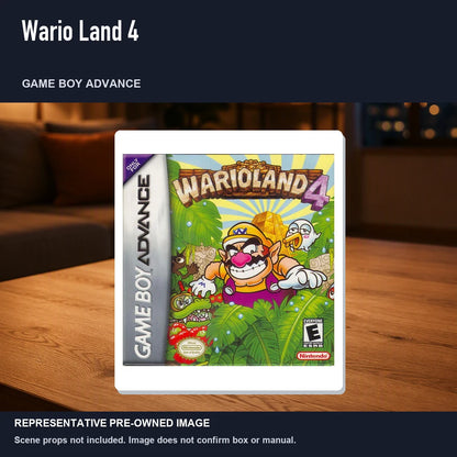 Representative pre-owned Wario Land 4 (Game Boy Advance), product image in a styled room scene.
