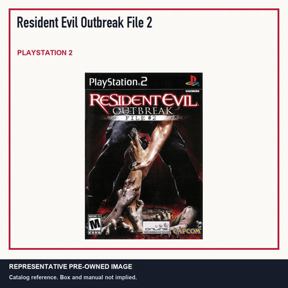 Representative pre-owned Resident Evil Outbreak File 2 (PlayStation 2), minimal product layout.