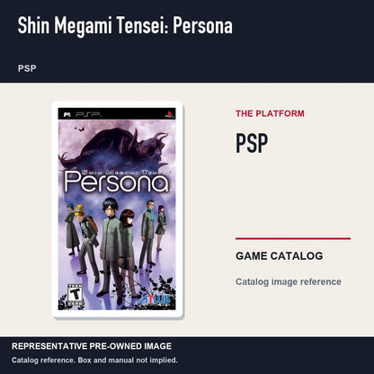 Representative pre-owned Shin Megami Tensei: Persona (PSP), platform product layout.