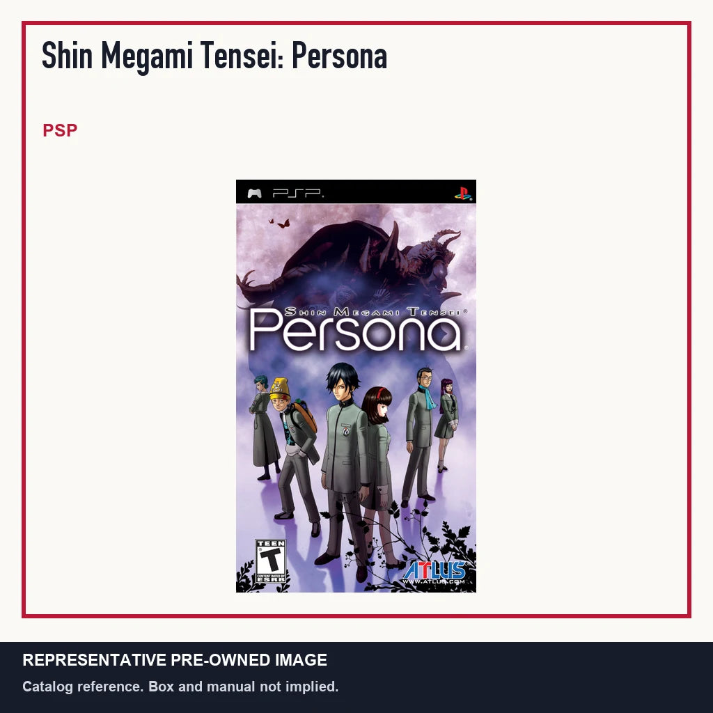 Representative pre-owned Shin Megami Tensei: Persona (PSP), minimal product layout.