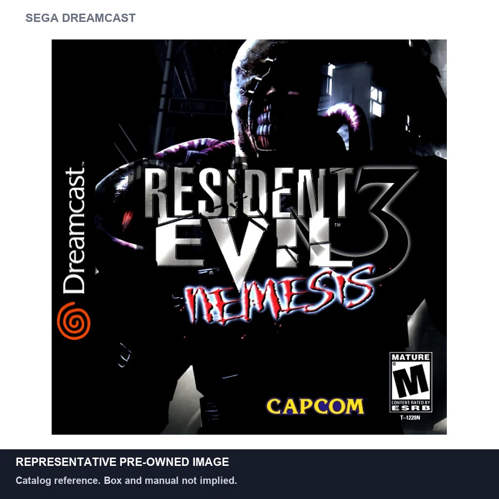 Representative pre-owned Resident Evil 3 Nemesis (Sega Dreamcast), white product reference.