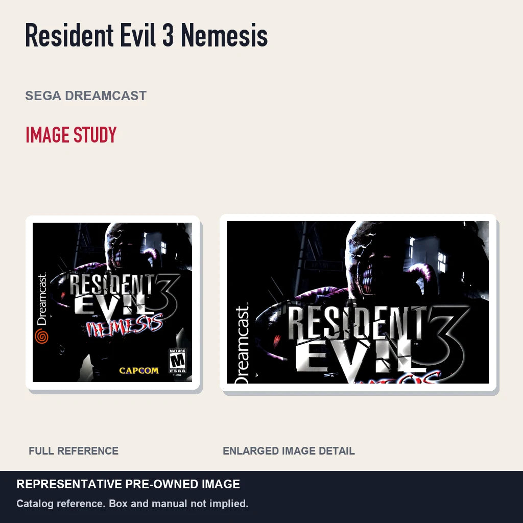 Representative pre-owned Resident Evil 3 Nemesis (Sega Dreamcast), full image and detail.