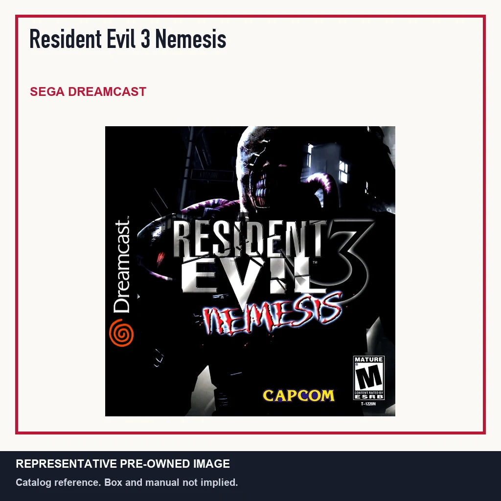 Representative pre-owned Resident Evil 3 Nemesis (Sega Dreamcast), minimal product layout.