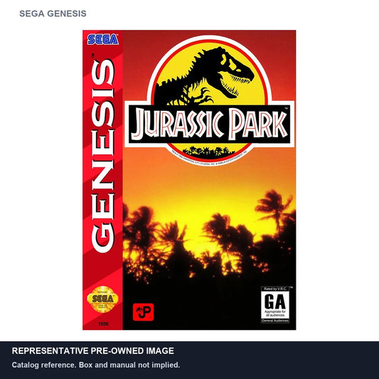 Representative pre-owned Jurassic Park (Sega Genesis), white product reference.