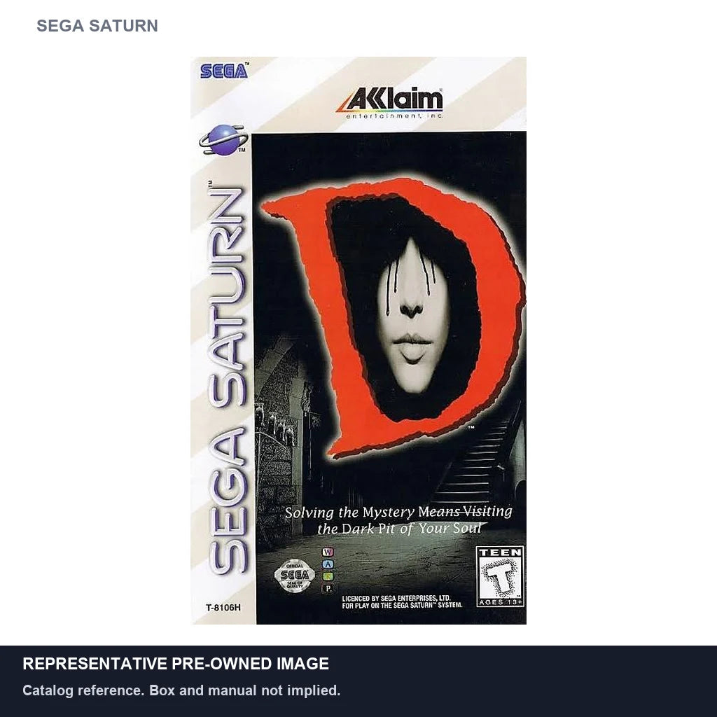 Representative pre-owned D (Sega Saturn), white product reference.