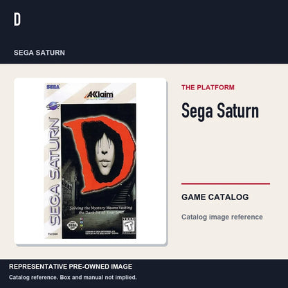 Representative pre-owned D (Sega Saturn), platform product layout.