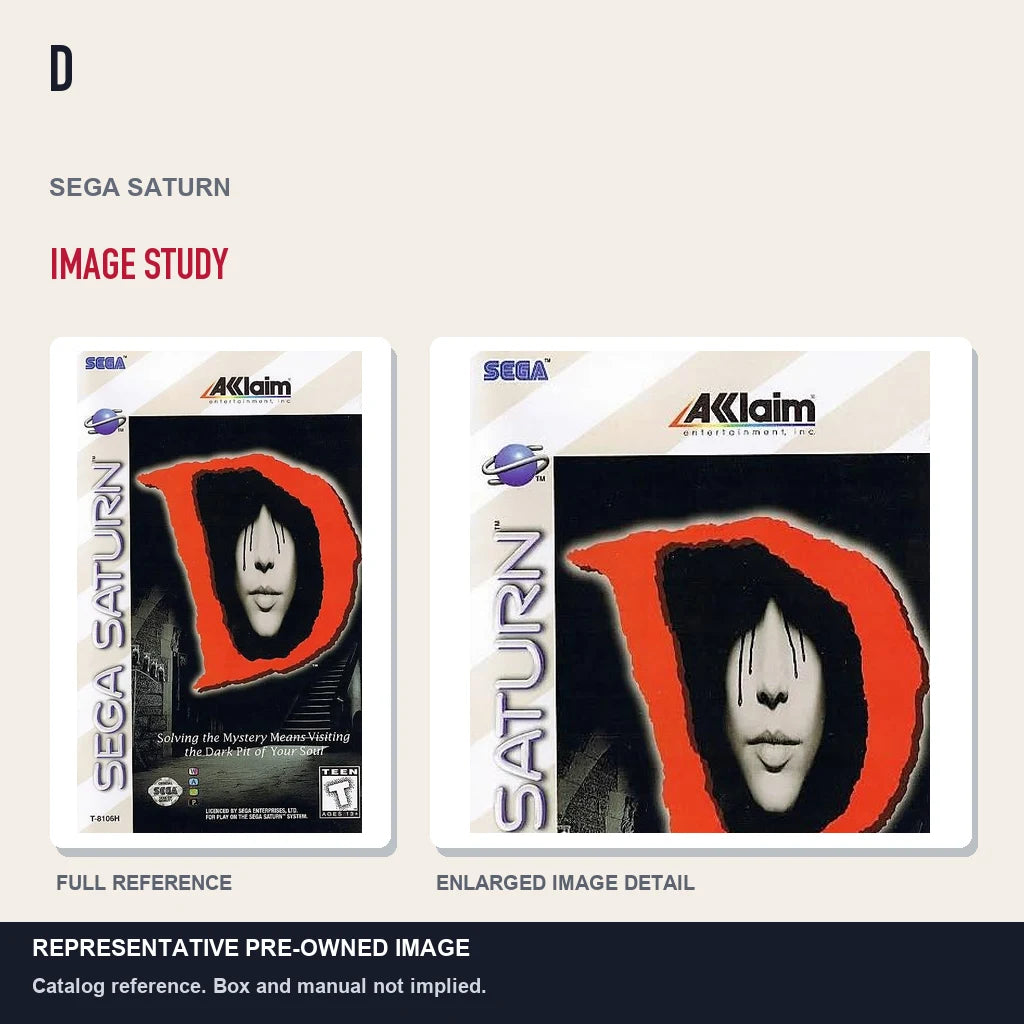 Representative pre-owned D (Sega Saturn), full image and detail.
