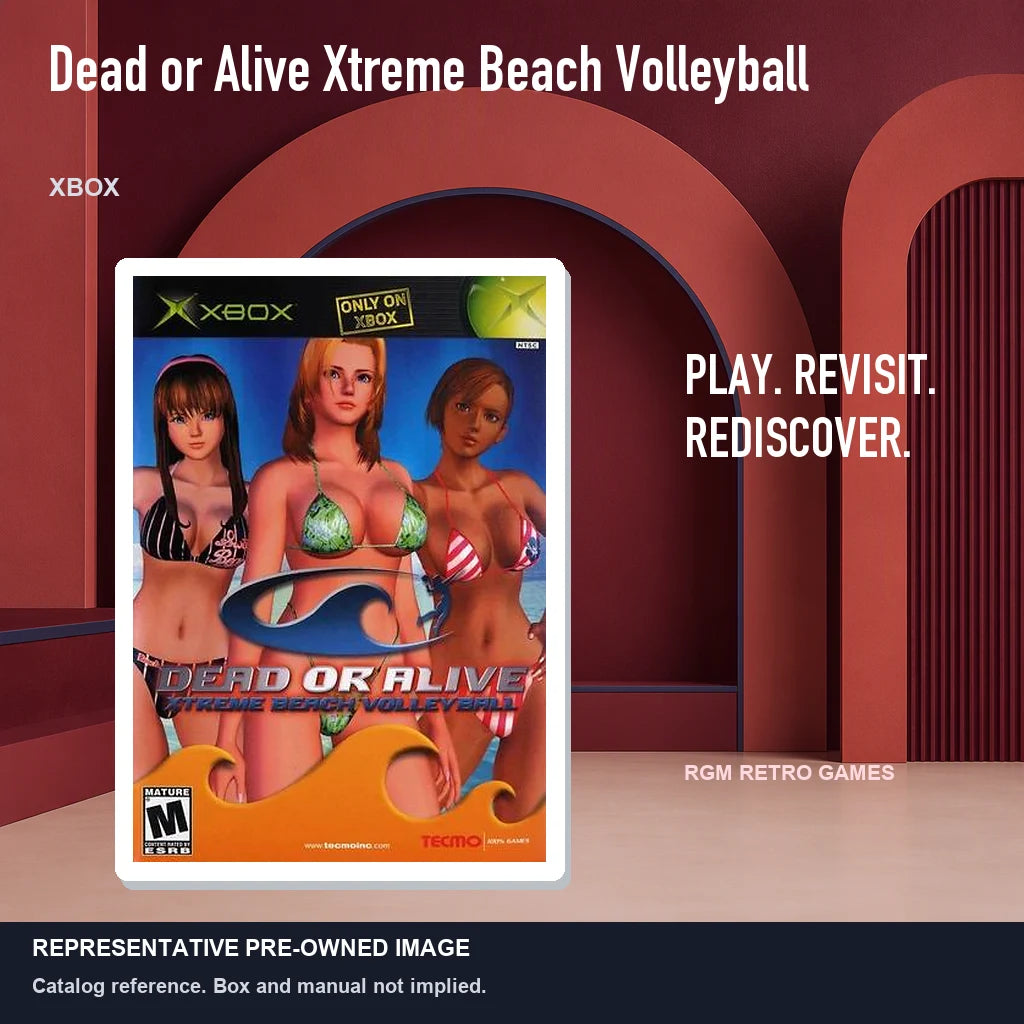 Representative pre-owned Dead or Alive Xtreme Beach Volleyball (Xbox), red retro product layout.