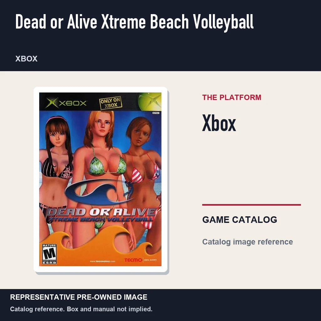 Representative pre-owned Dead or Alive Xtreme Beach Volleyball (Xbox), platform product layout.