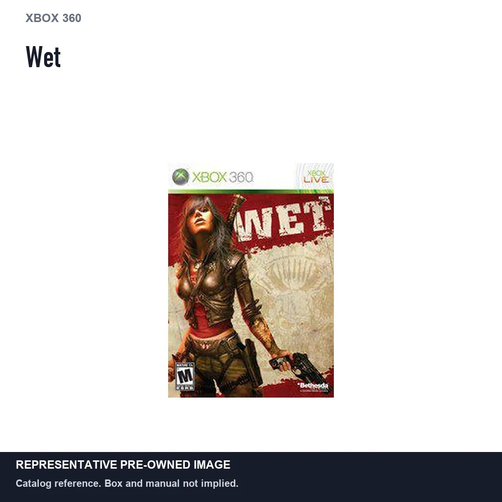 Representative pre-owned Wet (Xbox 360), white product reference.
