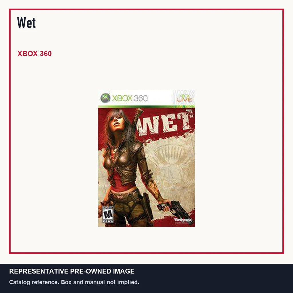 Representative pre-owned Wet (Xbox 360), minimal product layout.
