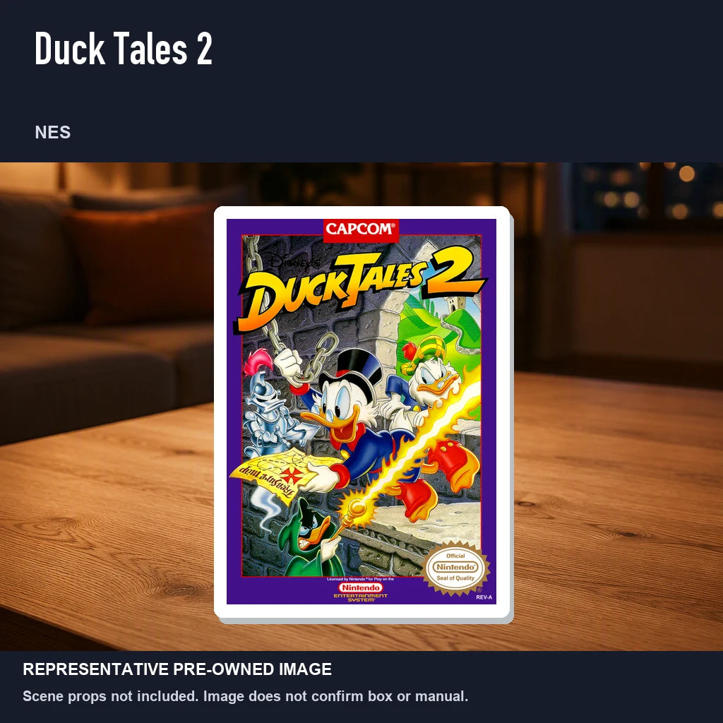 Representative pre-owned Duck Tales 2 (NES), product image in a styled room scene.