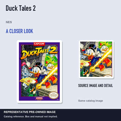 Representative pre-owned Duck Tales 2 (NES), full image with detail inset.