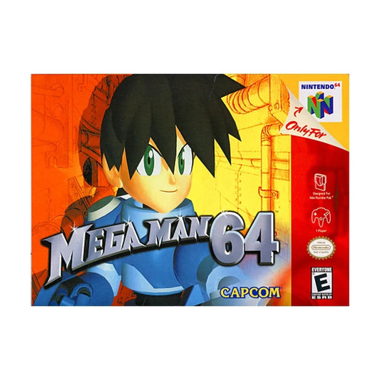 Representative pre-owned Mega Man 64 (Nintendo 64), white product reference.