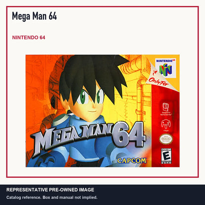 Representative pre-owned Mega Man 64 (Nintendo 64), minimal product layout.
