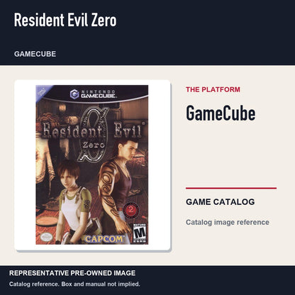 Representative pre-owned Resident Evil Zero (GameCube), platform product layout.