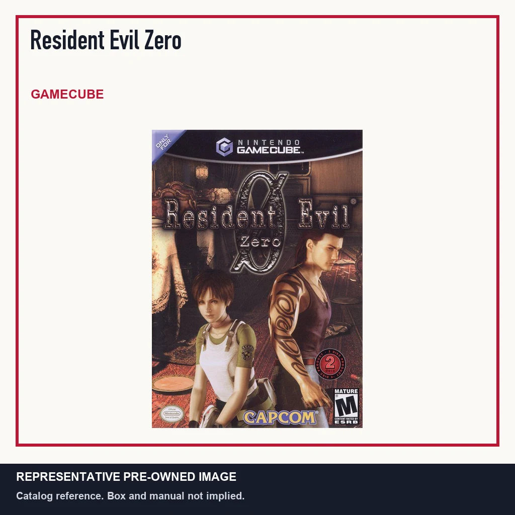 Representative pre-owned Resident Evil Zero (GameCube), minimal product layout.