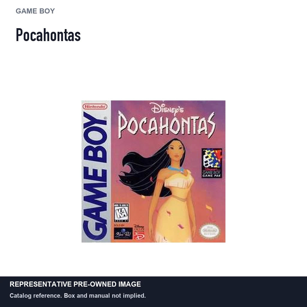 Representative pre-owned Pocahontas (Game Boy), white product reference.