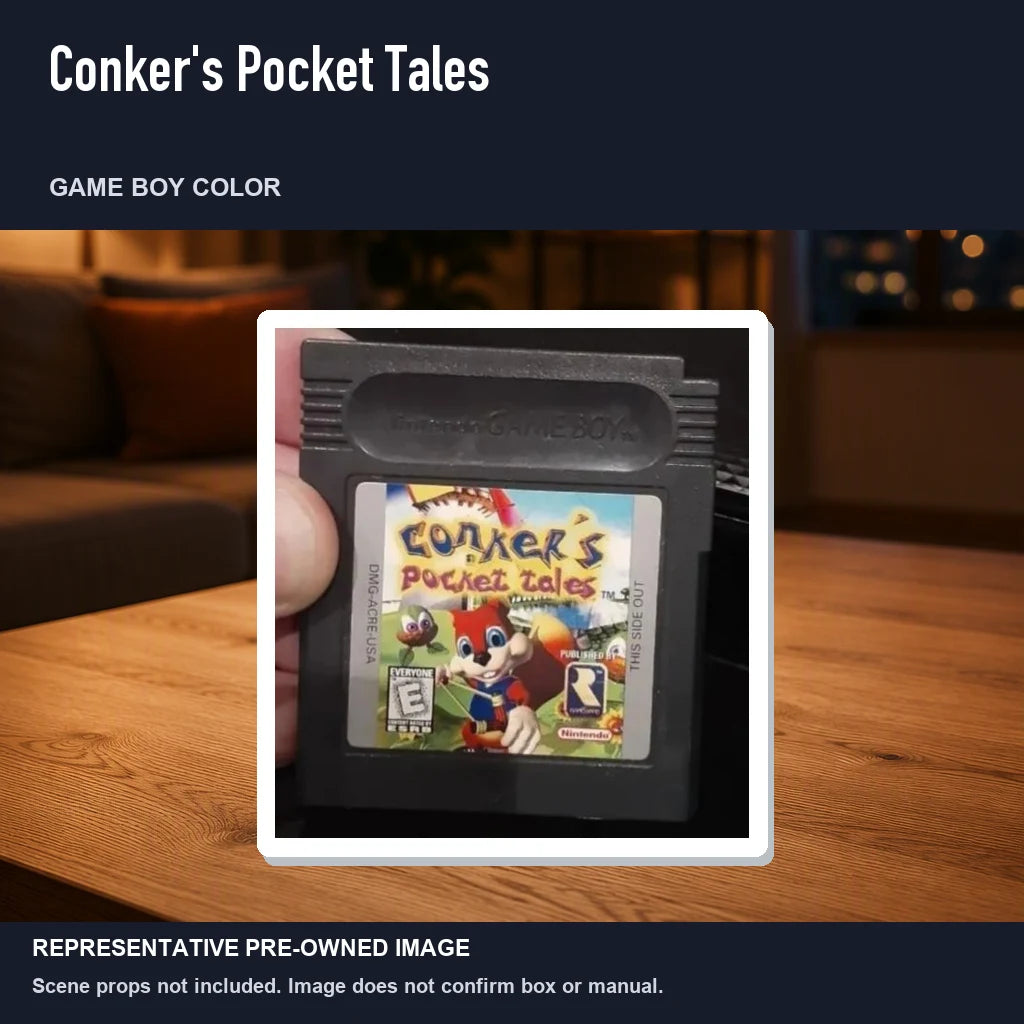 Representative pre-owned Conker's Pocket Tales (Game Boy Color), product image in a styled room scene.