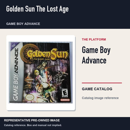 Representative pre-owned Golden Sun The Lost Age (Game Boy Advance), platform product layout.