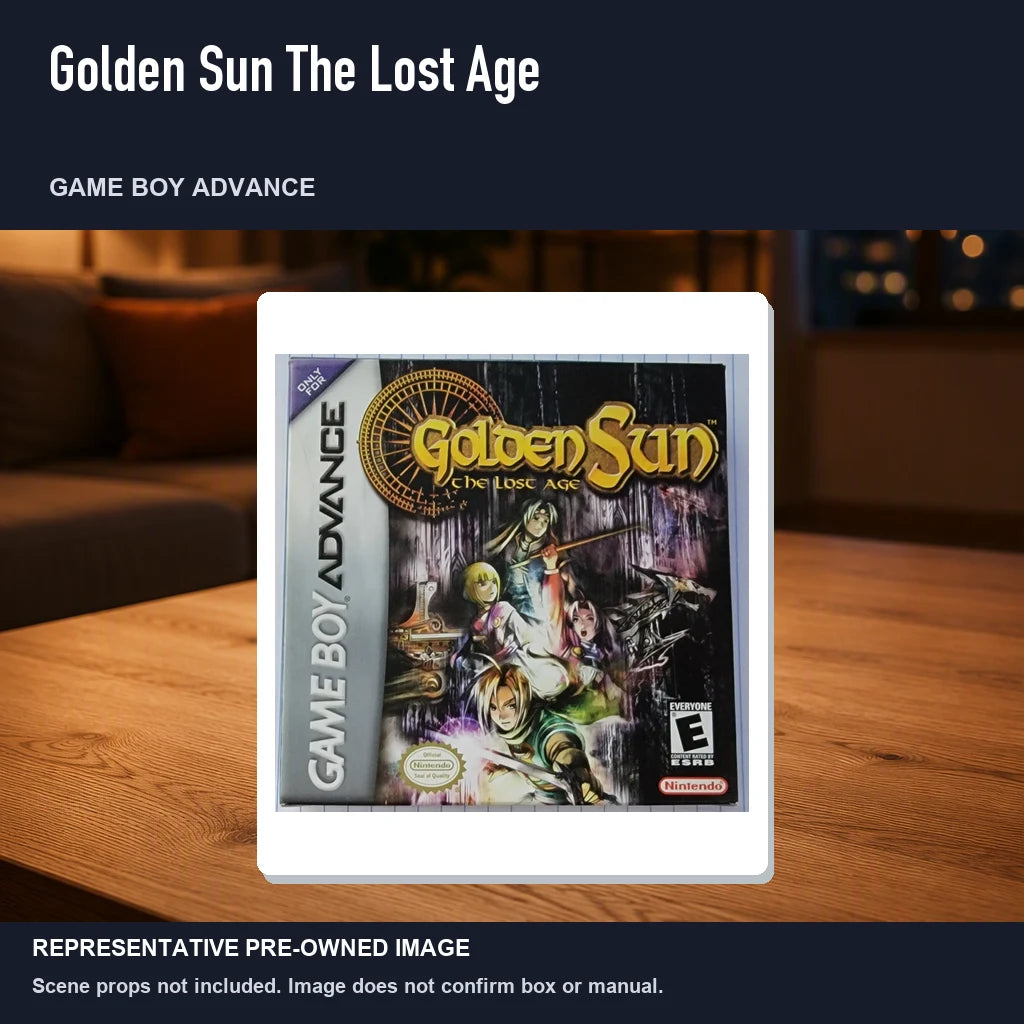 Representative pre-owned Golden Sun The Lost Age (Game Boy Advance), product image in a styled room scene.