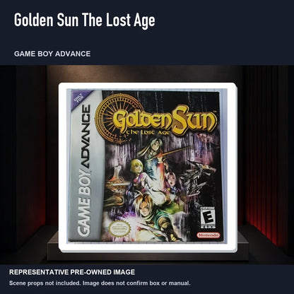 Representative pre-owned Golden Sun The Lost Age (Game Boy Advance), product image on a display panel.