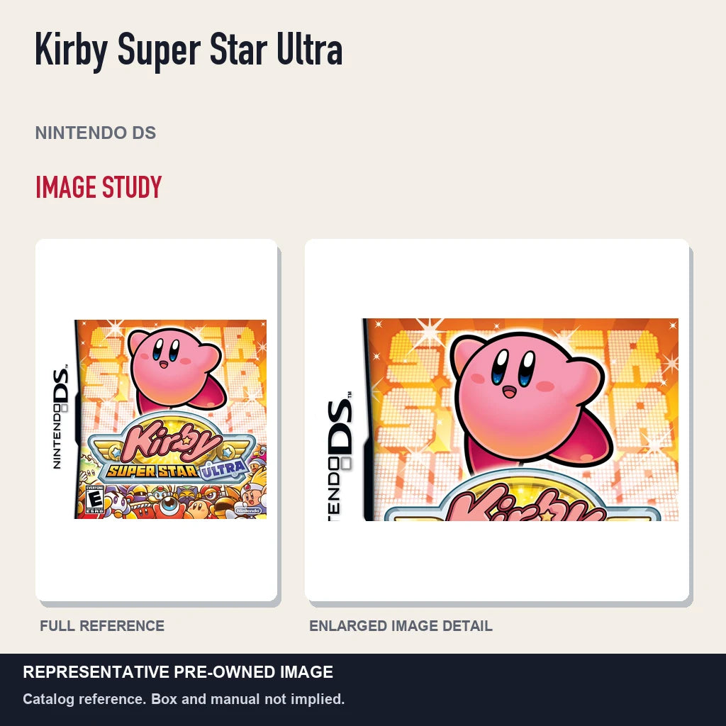 Representative pre-owned Kirby Super Star Ultra (Nintendo DS), full image and detail.