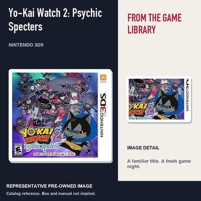 Representative pre-owned Yo-Kai Watch 2: Psychic Specters (Nintendo 3DS), editorial image and detail.