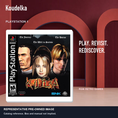 Representative pre-owned Koudelka (PlayStation 1), red retro product layout.