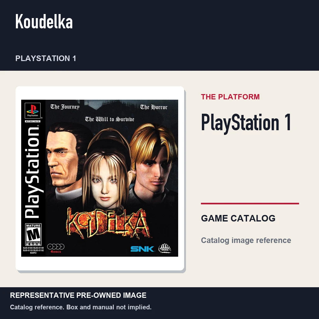 Representative pre-owned Koudelka (PlayStation 1), platform product layout.