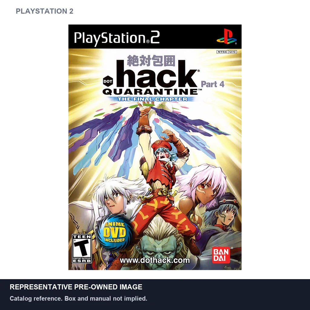 Representative pre-owned .hack Quarantine (PlayStation 2), white product reference.