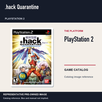 Representative pre-owned .hack Quarantine (PlayStation 2), platform product layout.