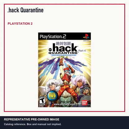 Representative pre-owned .hack Quarantine (PlayStation 2), minimal product layout.