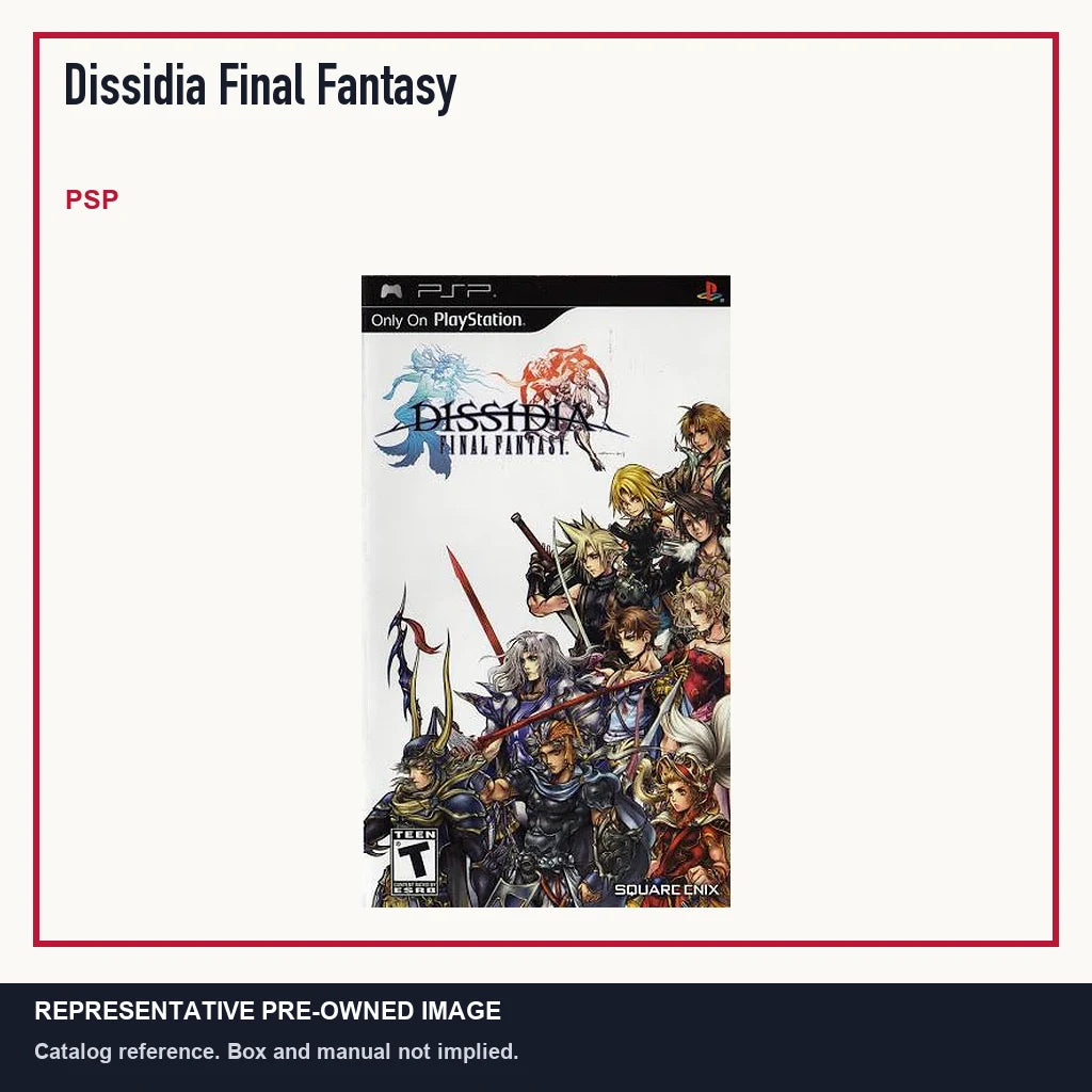 Representative pre-owned Dissidia Final Fantasy (PSP), minimal product layout.