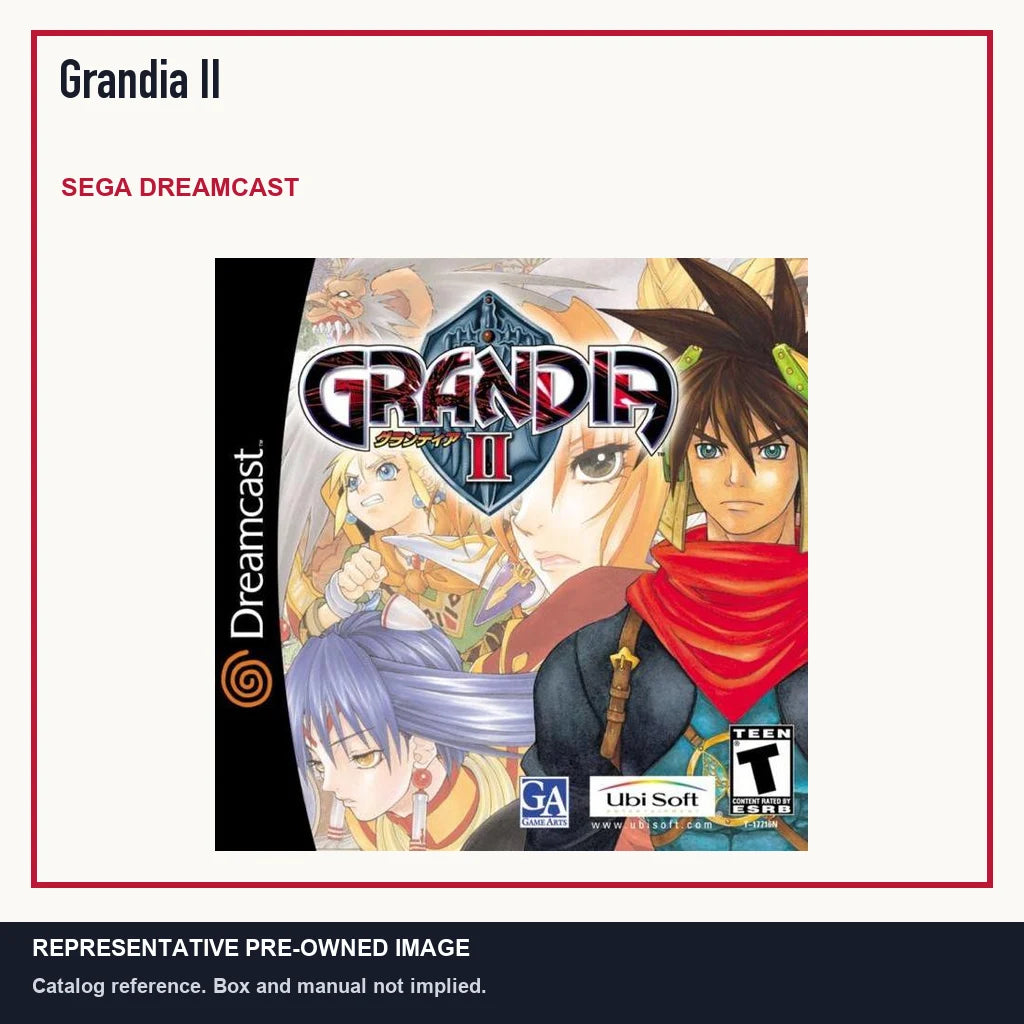 Representative pre-owned Grandia II (Sega Dreamcast), minimal product layout.