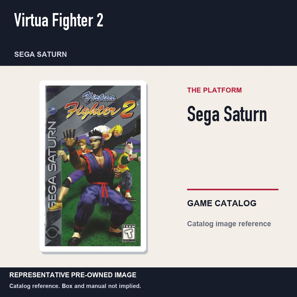 Representative pre-owned Virtua Fighter 2 (Sega Saturn), platform product layout.