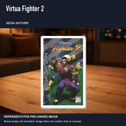 Representative pre-owned Virtua Fighter 2 (Sega Saturn), product image in a styled room scene.