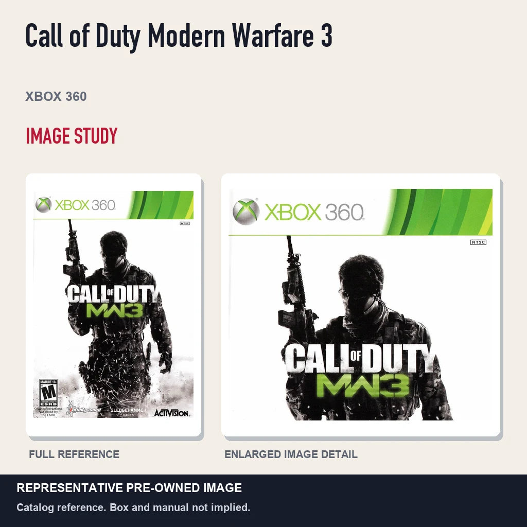 Representative pre-owned Call of Duty Modern Warfare 3 (Xbox 360), full image and detail.