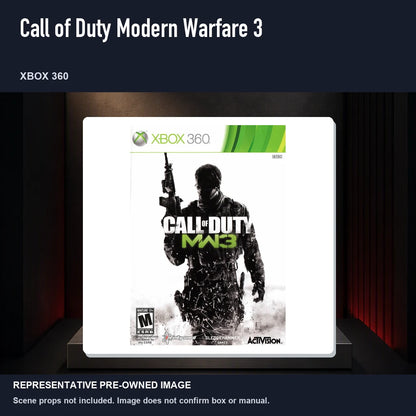 Representative pre-owned Call of Duty Modern Warfare 3 (Xbox 360), product image on a display panel.