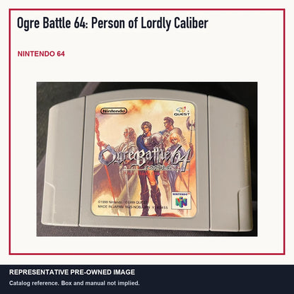 Representative pre-owned Ogre Battle 64: Person of Lordly Caliber (Nintendo 64), minimal product layout.
