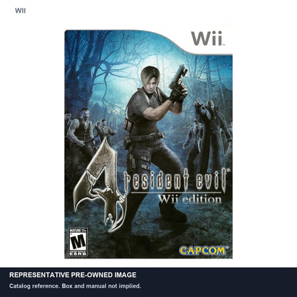 Representative pre-owned Resident Evil 4 (Wii), white product reference.