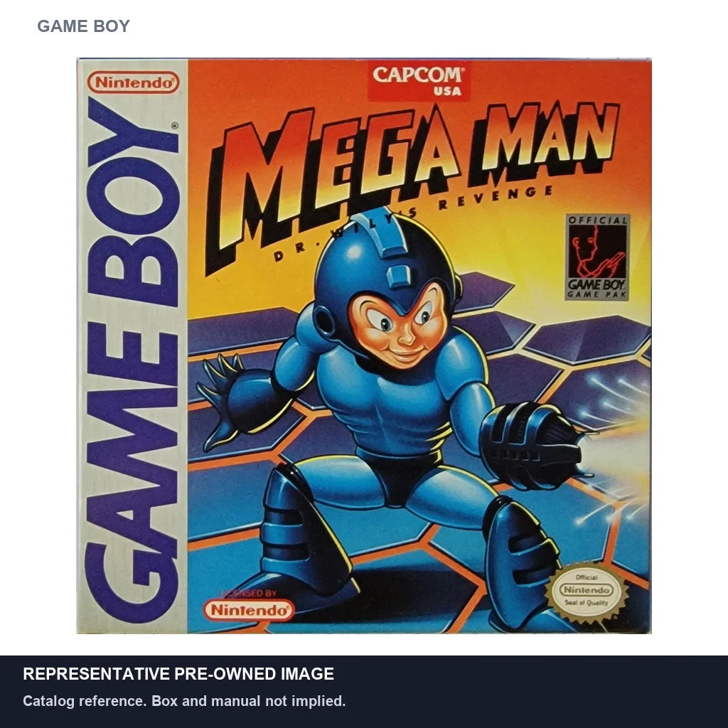 Representative pre-owned Mega Man: Dr Wily's Revenge (Game Boy), white product reference.