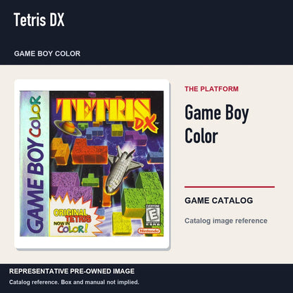 Representative pre-owned Tetris DX (Game Boy Color), platform product layout.