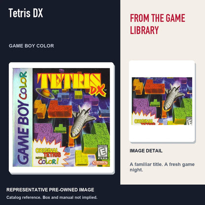 Representative pre-owned Tetris DX (Game Boy Color), editorial image and detail.