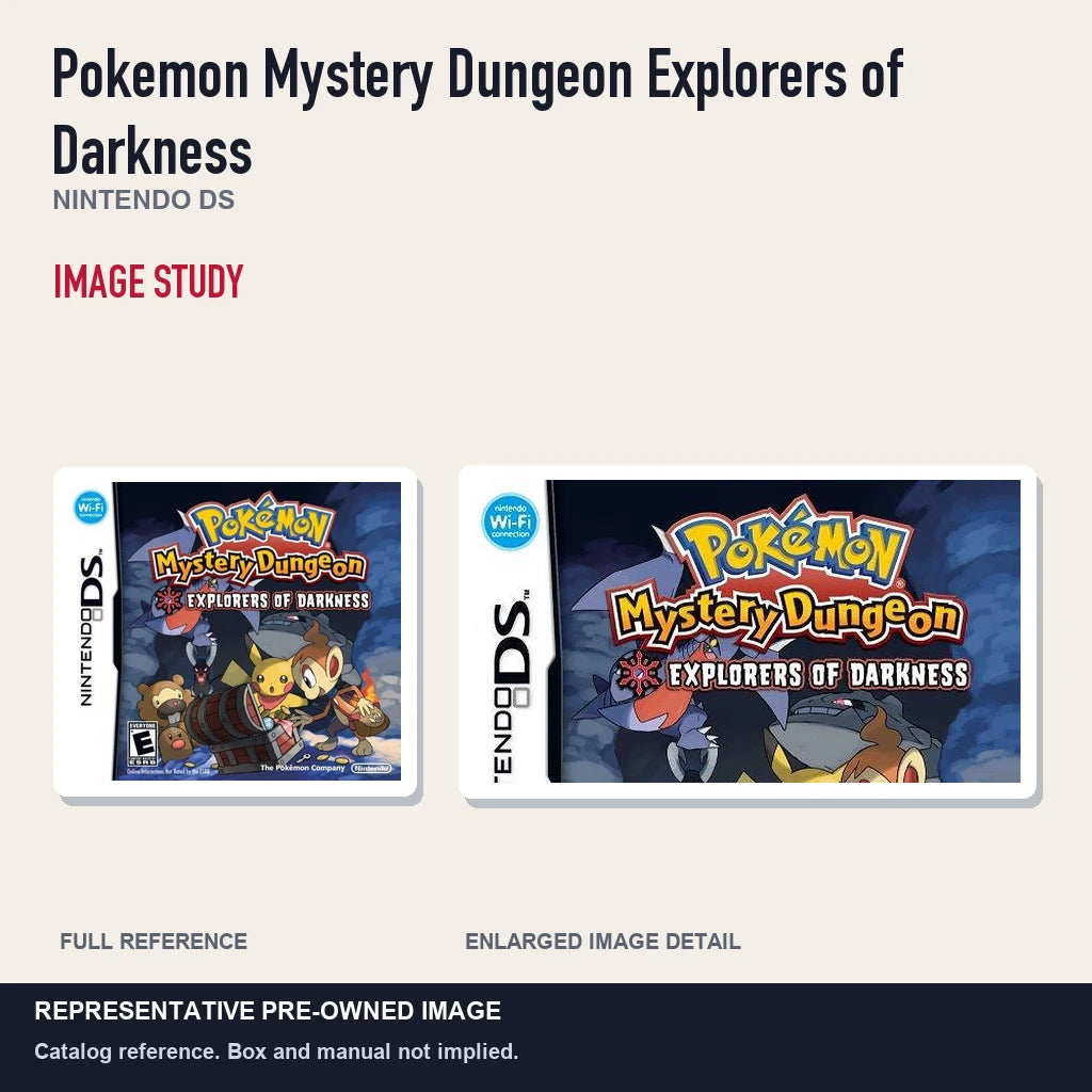 Representative pre-owned Pokemon Mystery Dungeon Explorers of Darkness (Nintendo DS), full image and detail.
