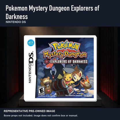 Representative pre-owned Pokemon Mystery Dungeon Explorers of Darkness (Nintendo DS), product image on a display panel.