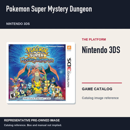 Representative pre-owned Pokemon Super Mystery Dungeon (Nintendo 3DS), platform product layout.