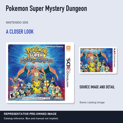 Representative pre-owned Pokemon Super Mystery Dungeon (Nintendo 3DS), full image with detail inset.
