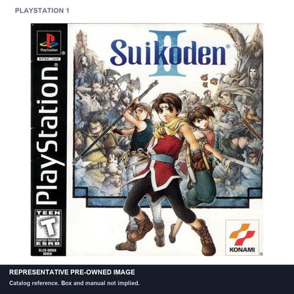 Representative pre-owned Suikoden II (PlayStation 1), white product reference.